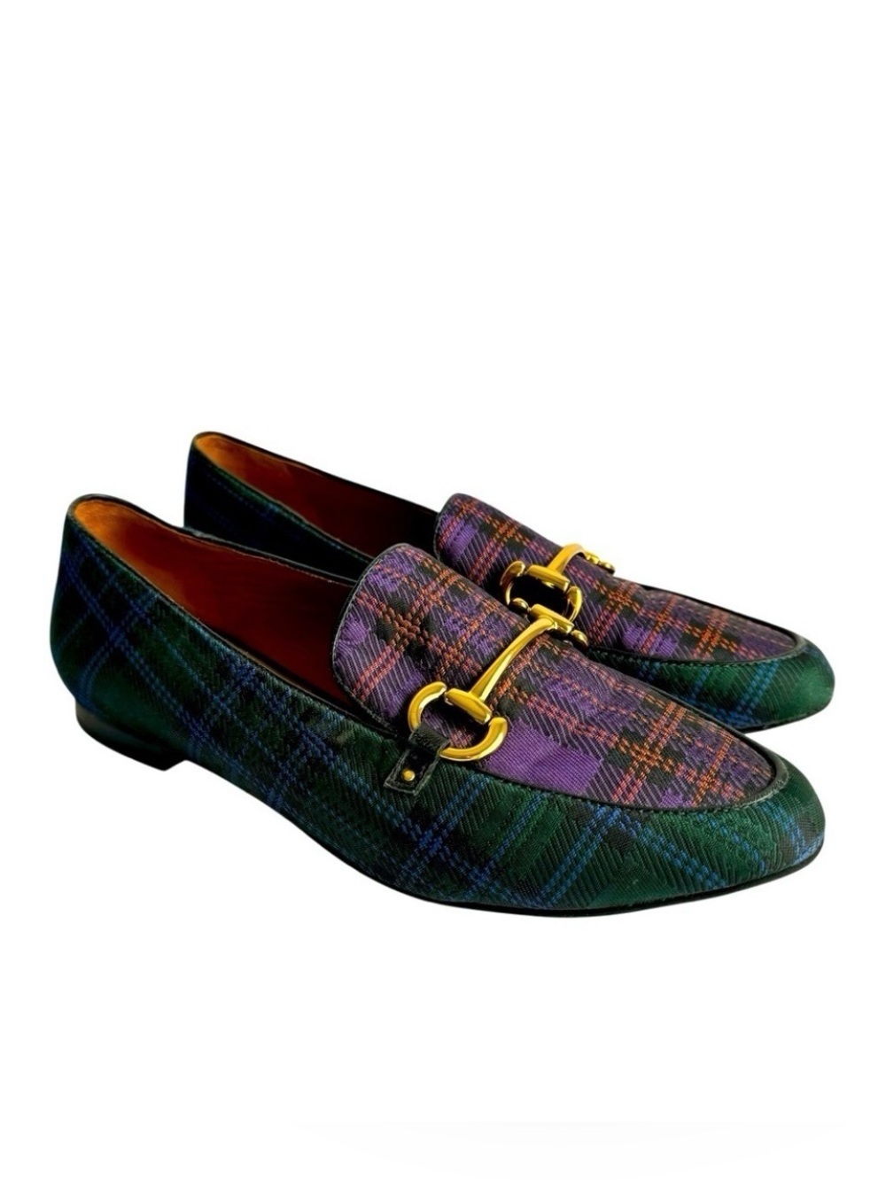 & Other Stories Plaid Loafers Equestrian‎ Buckle Preppy Old Money Womens 6.5